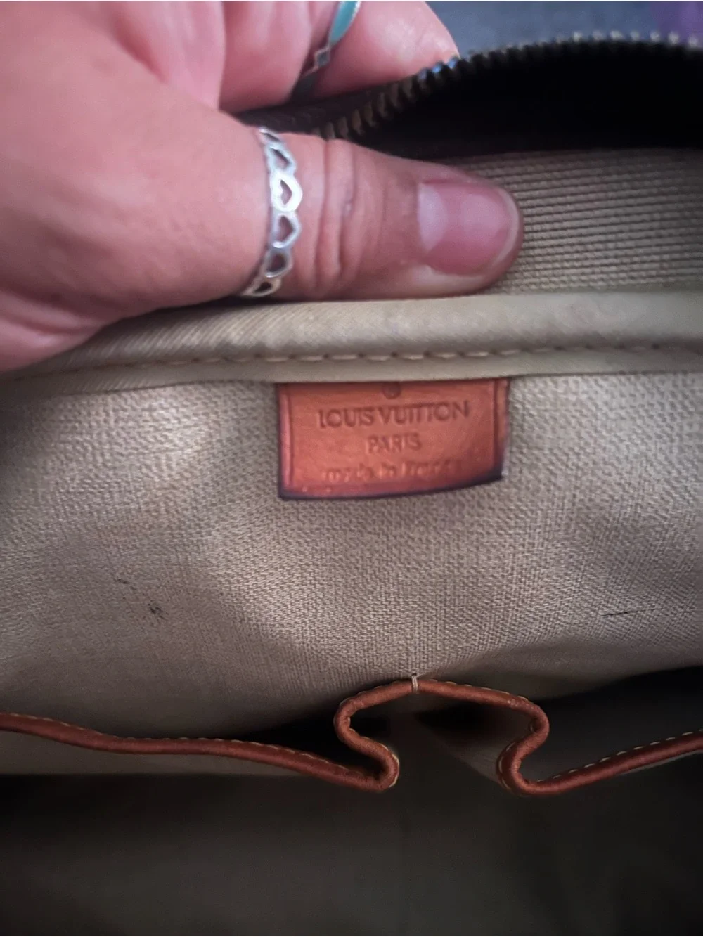 Authentic Louis Vuitton Monogram Deauville Canvas Satchel in Brown and Tan Small